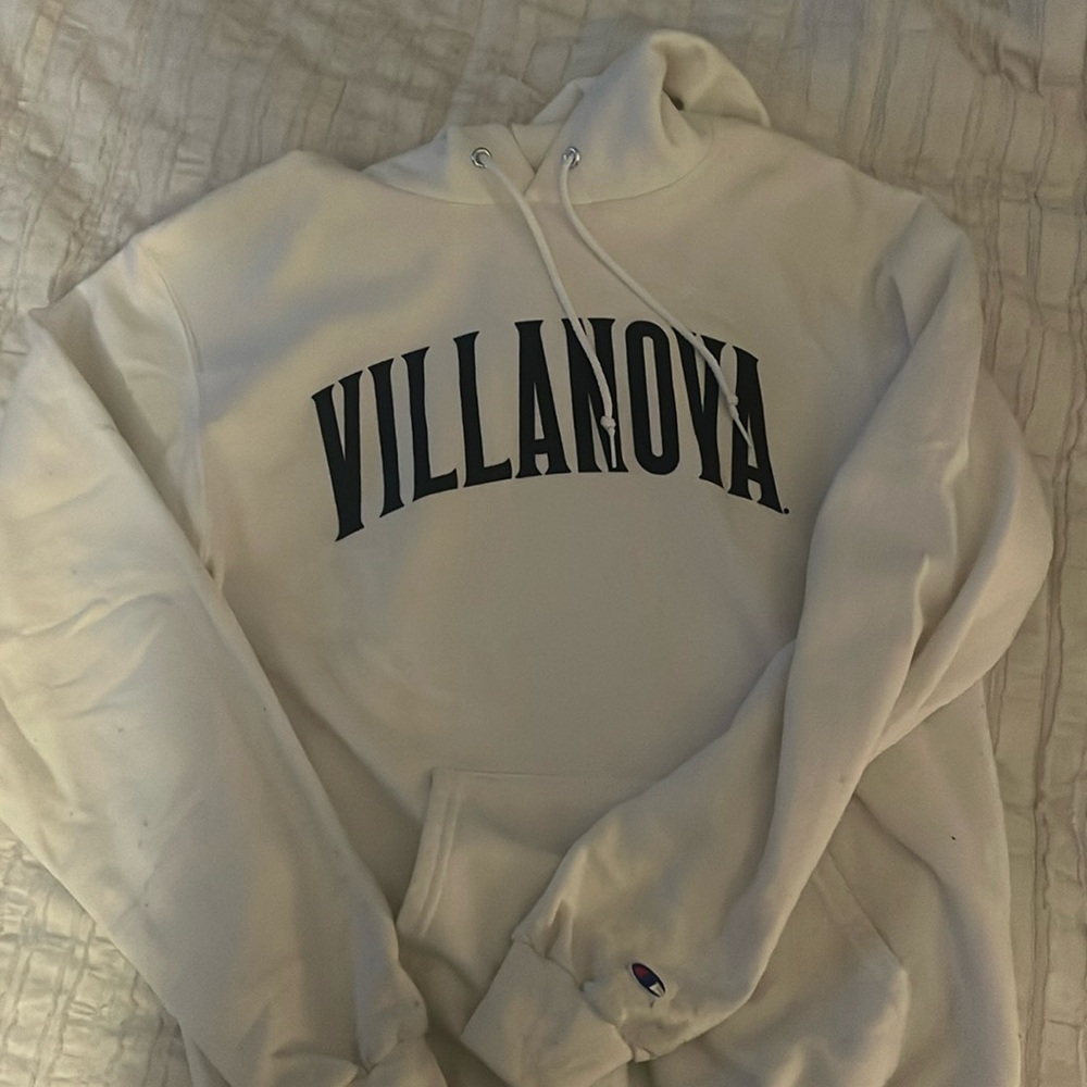 White Villanova Champion Hoodie